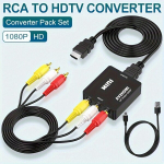 RCA HDMI Konverteri Komplekt, HDTV Kaabeliga 1080P Adapter. , Juoda