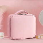 Suure Mahutavusega Meigikott - Kaasaskantav Kosmeetikakott K&auml;epidemega, 2 V&auml;rvi Saadaval. , Rožinė