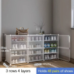 Ruumis&auml;&auml;stlik virnastatav jalan&otilde;udestend tolmukattega - Reguleeritav kuubiks ladustamise riiul kodu korraldamiseks. , Skaidrus-3 eilė 4 sluoksniai