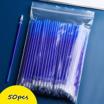 50 tk/pakk Kustutatavad Geelpliiatsi T&auml;itepulgad: 0.5mm Sinine Tint, Pestav K&auml;epide, Ideaalne Koolile ja Kontorisse! , 50 vnt mėlynos spalvos