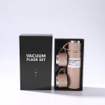 Roostevabast Terasest Vaakum Termos - 500ml Isolatsioonipudel 2 Tassiga., Rožinis rinkinys