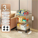 LDQ Mitmekihiline Akr&uuml;&uuml;l Riiulik&auml;ru - 3/4 Tasandi L&auml;bipaistev Organisaator 360&deg; P&ouml;&ouml;rlevate Ratastega Magamistuppa, Vannituppa, K&ouml;&ouml;ki ja Rohkem. , Trys sluoksniai