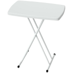 Outsunny k&uuml;ljelaud aias reguleeritava k&otilde;rgusega aialaua, kokkupandav plastist r&otilde;dulaua, ristk&uuml;likukujuline kohvilaud 50kg koormatav, 76x50x74H cm diivanilaud v&auml;listingimustes siseruumides r&otilde;dule terrassile valge, Balta