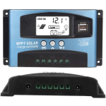 P&auml;ikeseelektrijaamade komponendid, MPPT 50A p&auml;ikesepatarei laadimise kontroller, topelt USB LCD-ekraan 12V 24V
