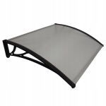 Varikatus ukse kohal Metal-gum, 100x80 cm, must