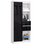 Riiul NORE CLP R15, valge/must