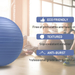 Muud fitnesstooted, tasakaalupall jalapumbaga, joogapall, paks plahvatuskindel, lilla-55 cm