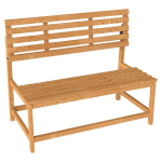 2-kohaline aiapink puidust, ilmastikukindel istepink, UV-kindel aiam&ouml;&ouml;bel muudetava seljatoega 110x61x89cm, tiikpuu, Tikmedis