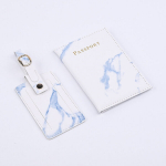 Muu turismiinventar, PU-marmorist piletiraamatu komplekt Passiraamatu hoidja pagasisildi pardakaardi komplekti koht, sinine