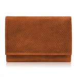 Naiste geomeetrilise mustriga nahast rahakott v&auml;ike vintage oranž RFID Paolo Peruzzi T-112-HOR