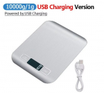 Happy People K&ouml;&ouml;gikaal 10kg USB-laadimine Digitaalne k&ouml;&ouml;gikaal LCD-ekraan Roostevabast terasest elektrooniline kaal
