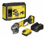 125 mm grinder - 18V Lithium - 2 4Ah Batteries - STANLEY FATMAX V20 - SFMCG400M2K-QW