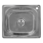 Roostevabast terasest valamu 603 sifooniga Euroliux, 440x380x165