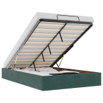 kaheinimese voodi，t&auml;iskasvanu voodi，Ottomani voodiraam ilma madratsita, 120x200 cm, samet CFE6543209