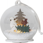 Dekoratsioon Forest Friends 9 cm, klaaskuulis, 1 Led, patareitoide, IP20