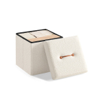 Tumba, Songmics Home, 38x38x38 cm, Kreemvalge