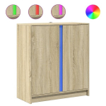 puhvetkapp，kummut，kapp LED-tulega, Sonoma tamm, 77x34x85 cm, tehispuit CFE17833