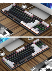 K620 Mini valgustatud RGB Game mehaaniline klaviatuur DIY kohandatav - stiil B must, sinine l&uuml;liti