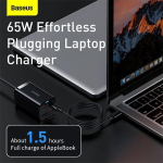 S&uuml;learvuti laadija Baseus 65W GP Scrarer 4 USB -pesaga ja kiirlaenguga 4,0 - 2C 2U EU must, &uuml;sna 65W laadija