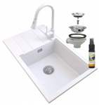 Graniit valamu Granitan Louis valge k&ouml;&ouml;gisegisti Snake sifoon komplekt