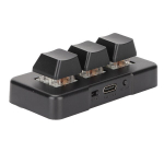 RGB -valgustus mini mehaaniline programmeeritud klaviatuur, millel on 3 klahvi PC jaoks (must)