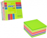 M&auml;rkmelehtede kuubik STICK&acute;N Neon Green Mix, 76x76 mm, 400 lehte