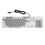 T&auml;issuuruses mehaaniline klaviatuur 104 v&otilde;tmed USB -traadiga m&auml;ngu klaviatuur koos digitaalse klaviatuuriga punase l&uuml;liti jaoks Windows White Grey jaoks