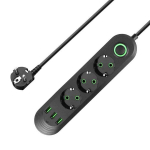 3-pesaline toitejuhe USB Type A ja USB Type C portidega Airi P30, must