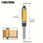 1tk/2tk, 1/4in Sablooni/Trimmi Freesiots, &Uuml;lemine & Alumine Kuul-laagrid Frees, Puidut&ouml;&ouml;riist., 1vnt 1/4 x 1/2 x 25,4 mm