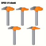 1tk/5tk 6.35mm Varre Freespuur Ukseraam Puidu Nikerdamiseks Routeritera Puidut&ouml;&ouml;deks., 5 vnt 1/4 colio kotas