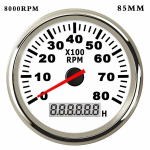 6K/8k RPM paadi tahhomeeter diiselmootori jaoks paadipaadi aurust minutis, t&ouml;&ouml;ajaga punase taustaga valgustus 9-32 V