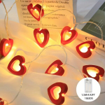 Puidust S&uuml;dame LED Tuled, 1,5 m / 4,92 pėdos