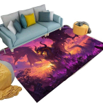 Draakoni 3D Prinditud Libisemisvastane Vaip, 150 cm x 200 cm / 59 x 78,74 colio