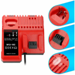 Liitiumioonaku akulaadija Milwaukee 12V 14,4V 18V liitiumpatarei C1418C 48-11-1815/1828/1840 M18 M14 M12