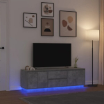 LED-tuledega telerikapp，TV Kapp，telerialus, betoonhall, 160,5x41x50 cm CFE642891