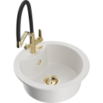 &Uuml;hekordne graniidist valamu Mexen Diego k&ouml;&ouml;gisegistiga Duo, valge - 6512-20-671701-57-G