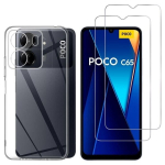Xiaomi Poco C65 kaan, 2 klaasi kaitsefilmi Phonillico&reg;