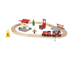 Brio World Circuit Action Pompier - T&auml;ielik komplekt 18 osa - Puidust rongirada - Ravensburger - Segatud alates 3. eluaastast - 33815