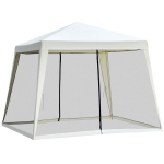 Aiapaviljon Outsunny, 3x3m, kreemvalge
