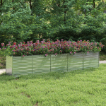 Peenrakast vidaXL, 400 x 80 x 77 cm, tsingitud teras, h&otilde;bedane