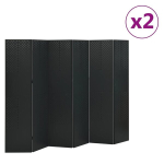 6 paneeliga ruumijagaja 2 tk, must, 240 x 180 cm, teras, vidaXL, Juoda