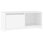 vidaXL telerikapp, valge, 90 x 35 x 40 cm, puitlaastplaat