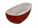 Eraldiseisev vann Gianna 170 cm punane, Click-clack + sifoon, komposiit