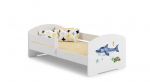Laste voodi Luk madratsi ja t&otilde;kkekaitsega 144 cm x 77 cm x 56 cm, hai