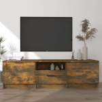 vidaXL telerikapp, suitsutatud tamm, 140x35x40 cm, tehispuit