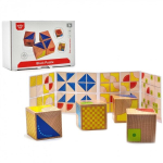 TOOKY TOY puidust anduriplokid Creative Symmetry 4 tk + mustriraamat FSC sertifikaat