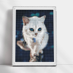 Teemantmosaiigi komplekt 30x40 cm. "Blue-eyed fluffy kitten"