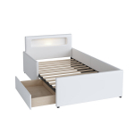 Lastevoodi valgusega, 90x200 cm, sahtlid, USB, 1 tk