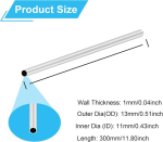 Lavmhab 6063 alumiiniumist &uuml;mmargune toru 13 mm x 11 mm 1.0 mm seina paksus 300 mm pikkus &uuml;mmargused alumiiniumtorud sirged torud (2 tk)