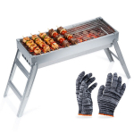 Kaasaskantav kokkupandav s&ouml;egrill Vilde 73 x 21 x 37 cm h&otilde;be/teras